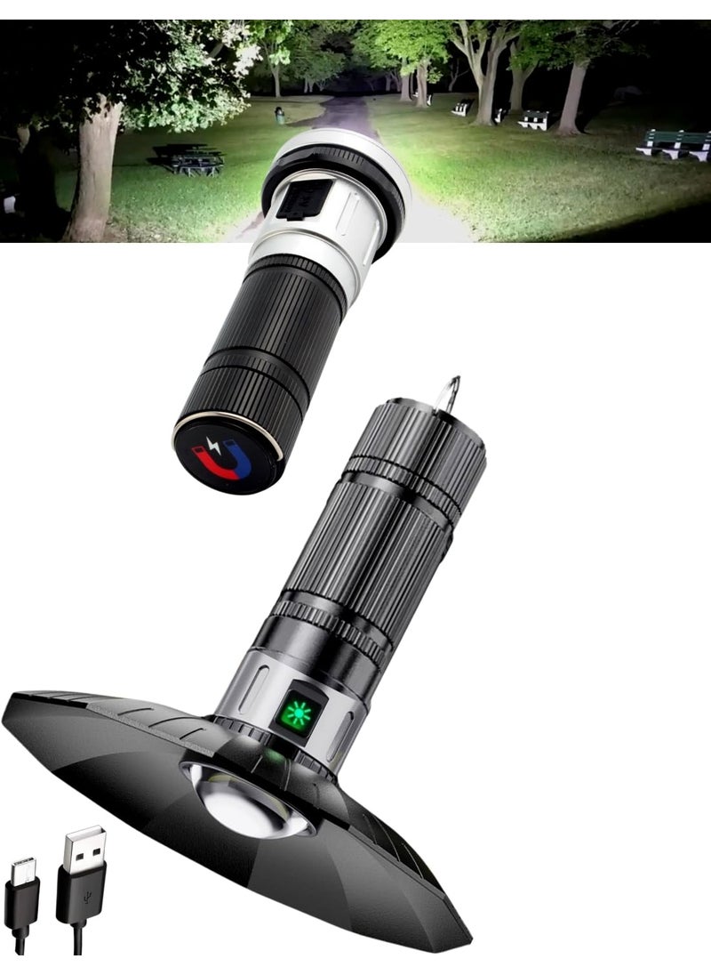 Toxen Toxen Rechargeable LED Flashlights 1500 High Lumens with Removable Lampshade Hanging Hook High Strength Magnet Reverse Mobiel Charging and IPX4 Waterproof Flashlight  - Image 1