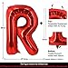 Lovoir 40 Inch Large Red Letter R Balloons Big Size Jumbo Mylar Foil Helium Balloon for Birthday Party Celebration Decorations Alphabet Red R - Image 4