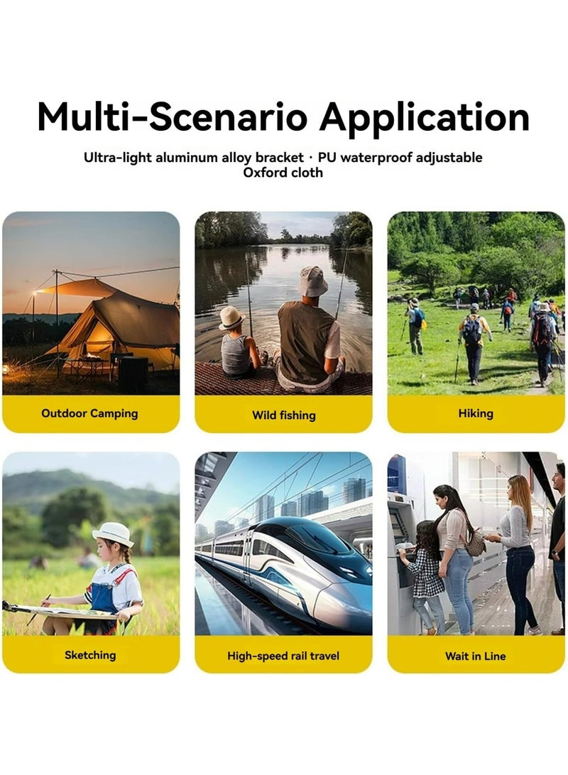 BlueFire Foldable Backpack Stool - 2-in-1 Portable Folding Camping Chair & Crossbody Bag, Ultra-Lightweight (650g) Carbon Steel Stool for Hiking, Fishing, Travel | Supports 150kg, 600D Oxford Fabric, Compact Design - Image 3