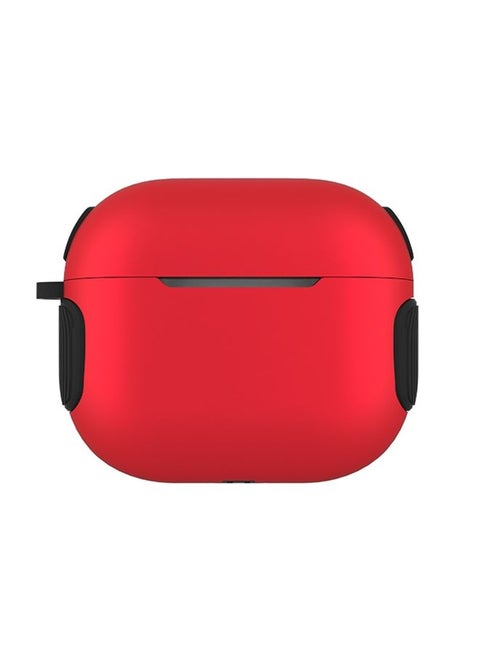 Case Cover 2 in 1 Matte Texture Contrast Color PC + TPU Earphone Case For AirPods 3 Red