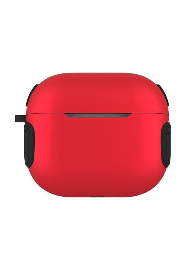 Case Cover 2 in 1 Matte Texture Contrast Color PC + TPU Earphone Case For AirPods 3 Red