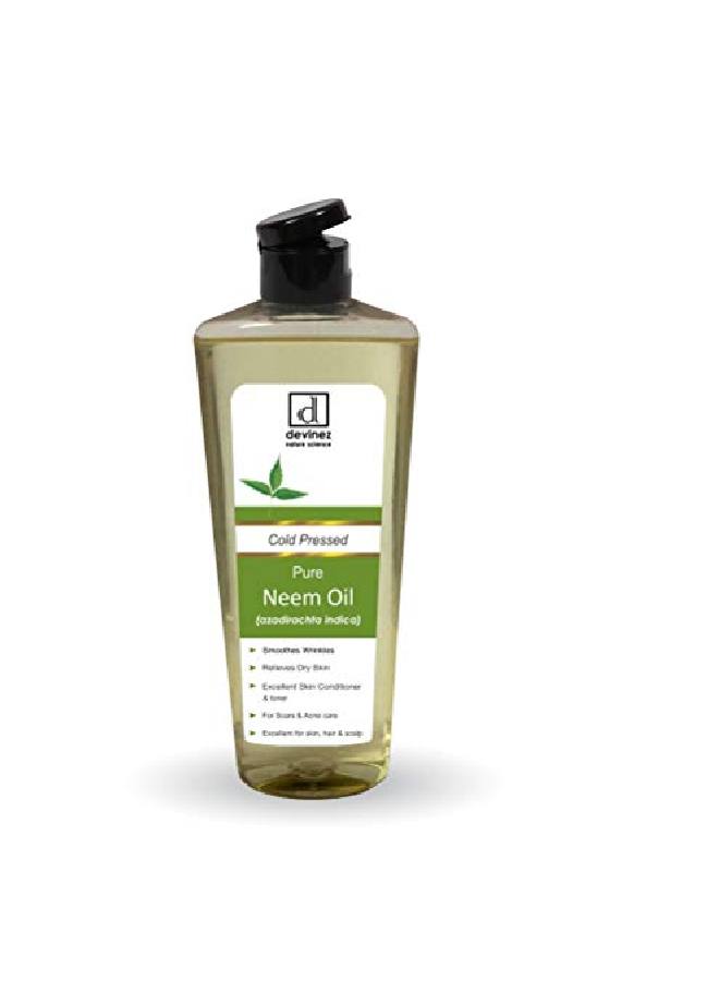 Devinez Neem Cold Pressed Oil 250ml 100% Pure l & Undiluted Smoothes Wrinkles Relieves Dry Skin Scars & Acne care Skin Conditioner & toner Dandruff care Hair Growth - Image 2