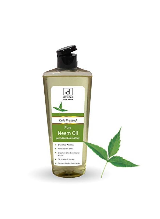 Devinez Neem Cold Pressed Oil 250ml 100% Pure l & Undiluted Smoothes Wrinkles Relieves Dry Skin Scars & Acne care Skin Conditioner & toner Dandruff care Hair Growth - Image 4