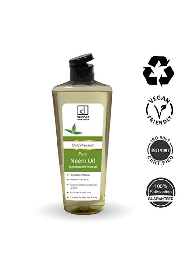 Devinez Neem Cold Pressed Oil 250ml 100% Pure l & Undiluted Smoothes Wrinkles Relieves Dry Skin Scars & Acne care Skin Conditioner & toner Dandruff care Hair Growth - Image 3