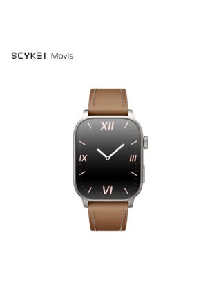 Scykei Movis Smartwatch 2.1'' AMOLED Display Bluetooth 5.3,Waterproof, Titanium Case, Brown Leather Strap - pzsku/Z87247A52091385B85E37Z/45/1747085847/1b9ada21-5b7c-4689-9775-41706ad33671