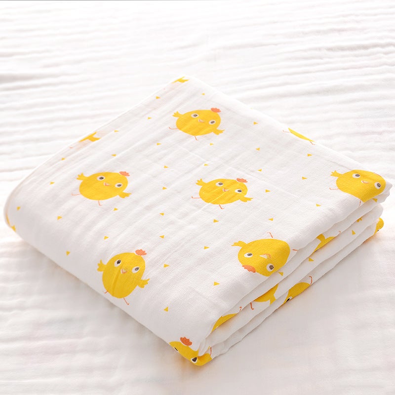 4-Layer Cotton Gauze Baby Bath Towel, 140g - Newborn Blanket & Swaddle