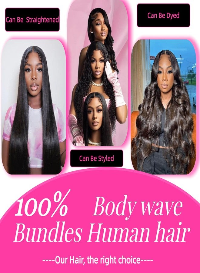 Jolanly Body Wave Bundles Human Hair 12A Human Hair Bundles 18 20 22 IN 100% Unprocessed Brazilian Virgin Hair 3 Bundles Double Weft Hair Extensions Real Human Hair Natural Black For Woman 18 20 22 IN - Image 5