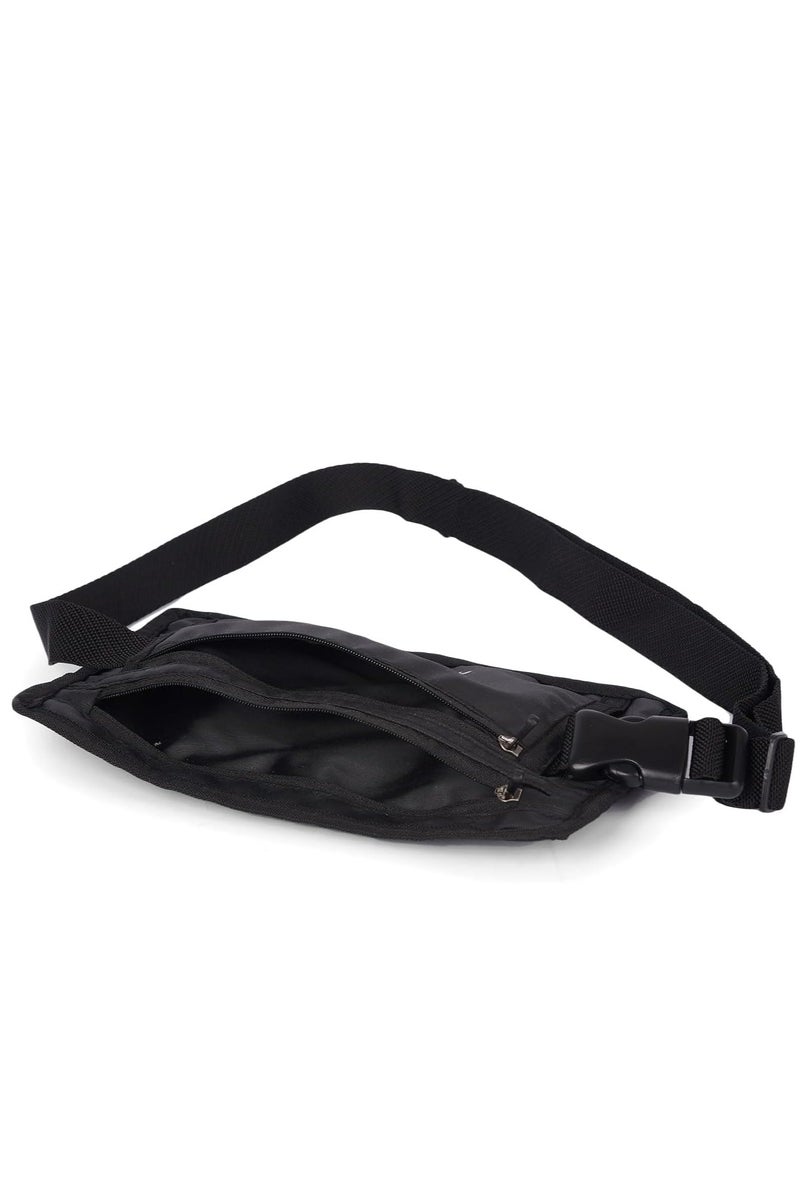 جرينلاندز حزام سفر نحيف للغاية مضاد للـ RFID (أسود) – حقيبة خصر خفيفة للهوية، البطاقات والنقود - Image 3