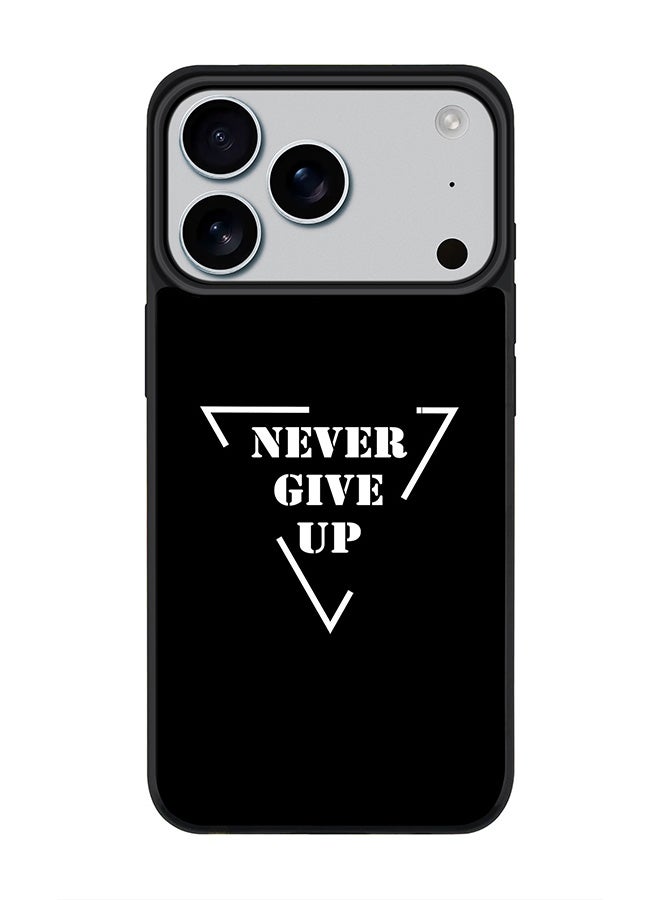 Stylizedd iPhone 17 Pro Case, [Compatible with MagSafe] Slim Magnetic cover Phone Case iPhone 17 Pro -Never give up - Image 1