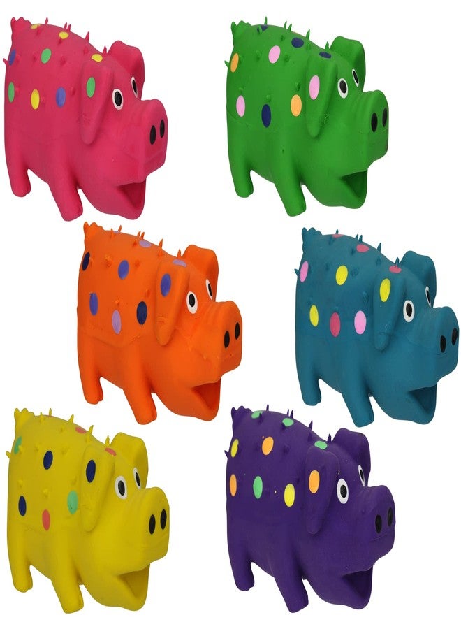 MultiPet Goblets Pig Latex Dog Toy Assorted Colors Size:Pack of 2 - Image 3