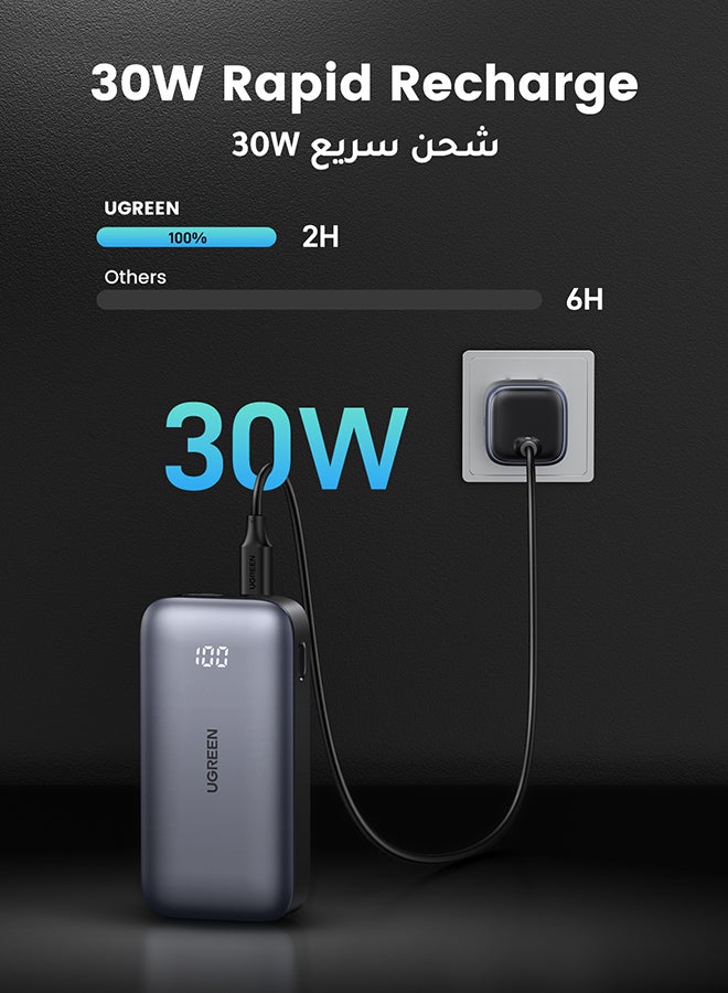 Ugreen Power Bank 30W iPhone Portable Charger USB C Fast Charging High Speed Power Bank Smaller Battery Pack Compatible With iPhone 16 15 14 13 12 Series Galaxy S24 S23 Ultra iPad Pro AirPods Etc - - Image 3
