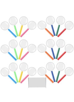 Elcoho 24 Pack Colorful Magnifying Glasses With 8 Colors Plastic Magnifying Glasses Party Favors Gifts For Young People Reading  - Image 1