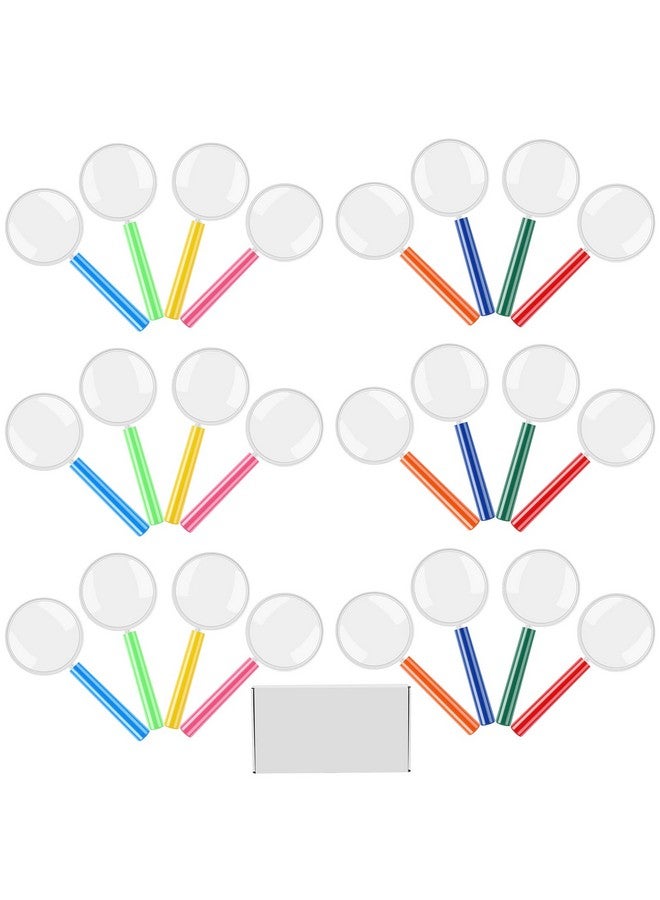 إلكوهو مجموعة من 24 عدسة مكبرة ملونة مع 8 ألوان من العدسات المكبرة البلاستيكية هدايا حفلات للشباب الذين يقرؤون - Image 1