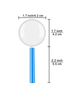 Elcoho 24 Pack Colorful Magnifying Glasses With 8 Colors Plastic Magnifying Glasses Party Favors Gifts For Young People Reading  - Image 2