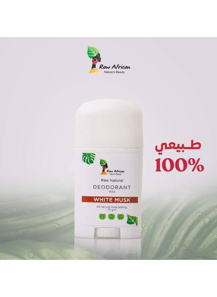 Raw African Raw African Raw Natural Deodorant Wax White Musk - 75 GM  - Image 4
