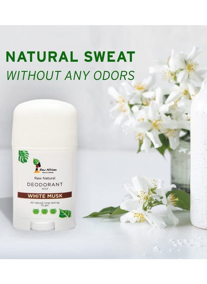 Raw African Raw African Raw Natural Deodorant Wax White Musk - 75 GM  - Image 5