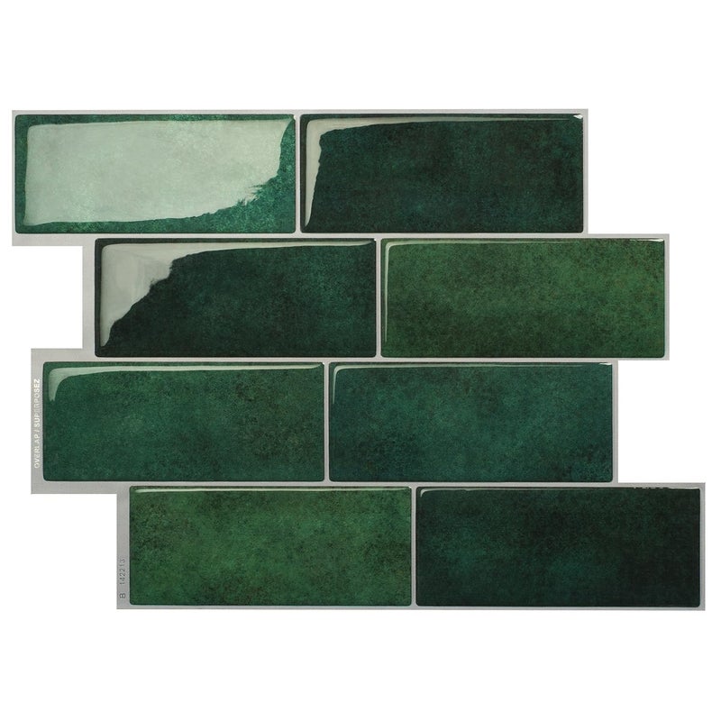 SMART TILES Peel and Stick Backsplash - 5 Sheets of 11.56" x 8.38" - 3D Adhesive Peel and Stick Tile Backsplash for Kitchen, Bathroom, Wall Tile - Image 1