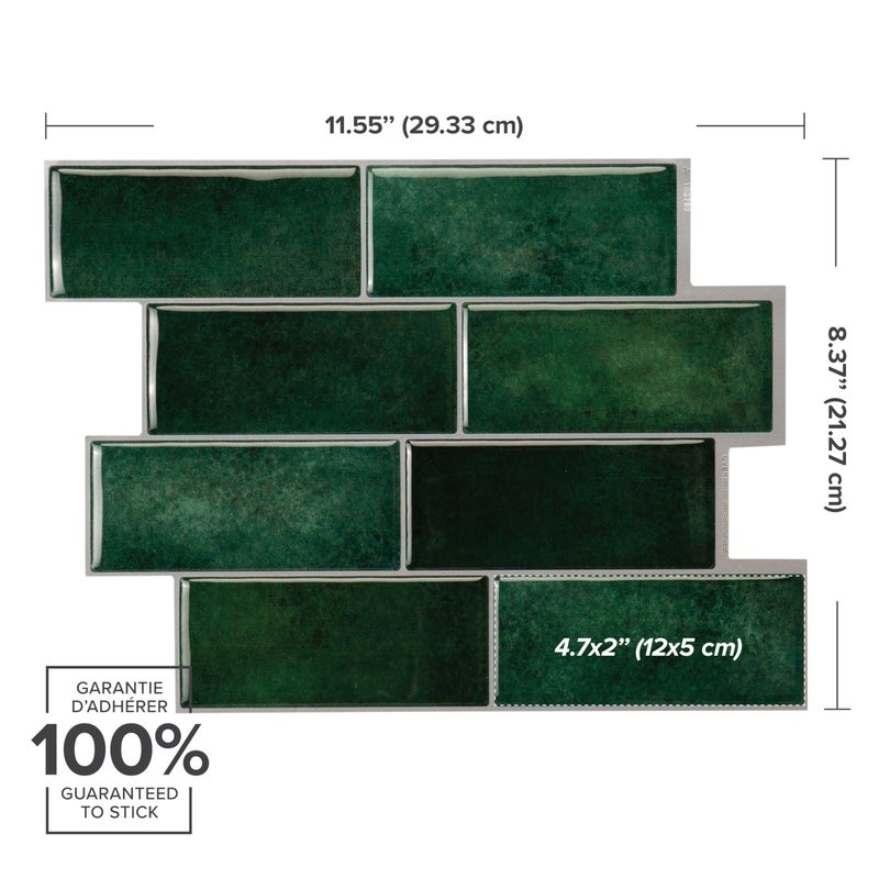 SMART TILES Peel and Stick Backsplash - 5 Sheets of 11.56" x 8.38" - 3D Adhesive Peel and Stick Tile Backsplash for Kitchen, Bathroom, Wall Tile - Image 3