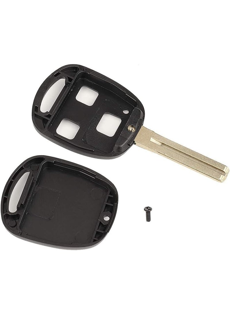 Arooma 3 Buttons Replacement Remote Fob Shell Case with Uncut Key for Lexus 1998-2008 ES300, ES330, GS400, GS430, GX470, IS250, IS300, IS350, LS400, LS430, LX470, RX300, RX330, SC430 (4cm Short Blade) - Image 2