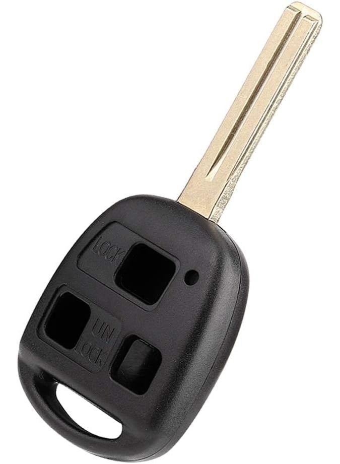 Arooma 3 Buttons Replacement Remote Fob Shell Case with Uncut Key for Lexus 1998-2008 ES300, ES330, GS400, GS430, GX470, IS250, IS300, IS350, LS400, LS430, LX470, RX300, RX330, SC430 (4cm Short Blade) - Image 4