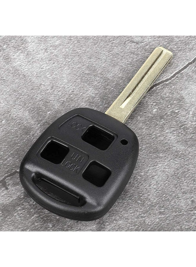 Arooma 3 Buttons Replacement Remote Fob Shell Case with Uncut Key for Lexus 1998-2008 ES300, ES330, GS400, GS430, GX470, IS250, IS300, IS350, LS400, LS430, LX470, RX300, RX330, SC430 (4cm Short Blade) - Image 5
