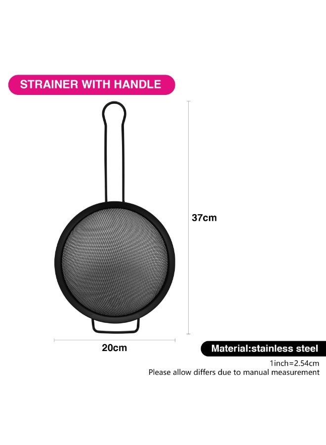 Fissman منخل شبكي ناعم 20 سم مع حلقة تعليق، مصفاة شبكية ناعمة من الفولاذ المقاوم للصدأ في المطبخ - Image 3