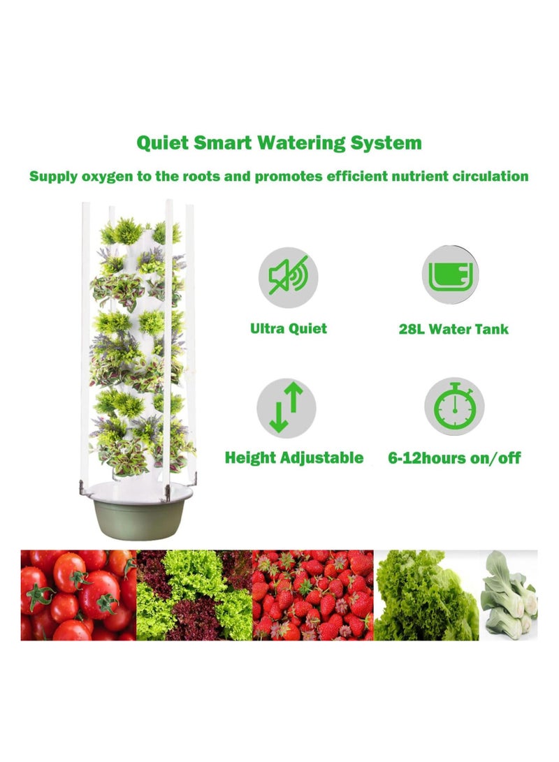 Generic EverBloom Smart Vertical Hydroponic Indoor Garden Tower with LED Grow Lights & Automatic Watering System For Faster and Healthy Growth  - Image 2