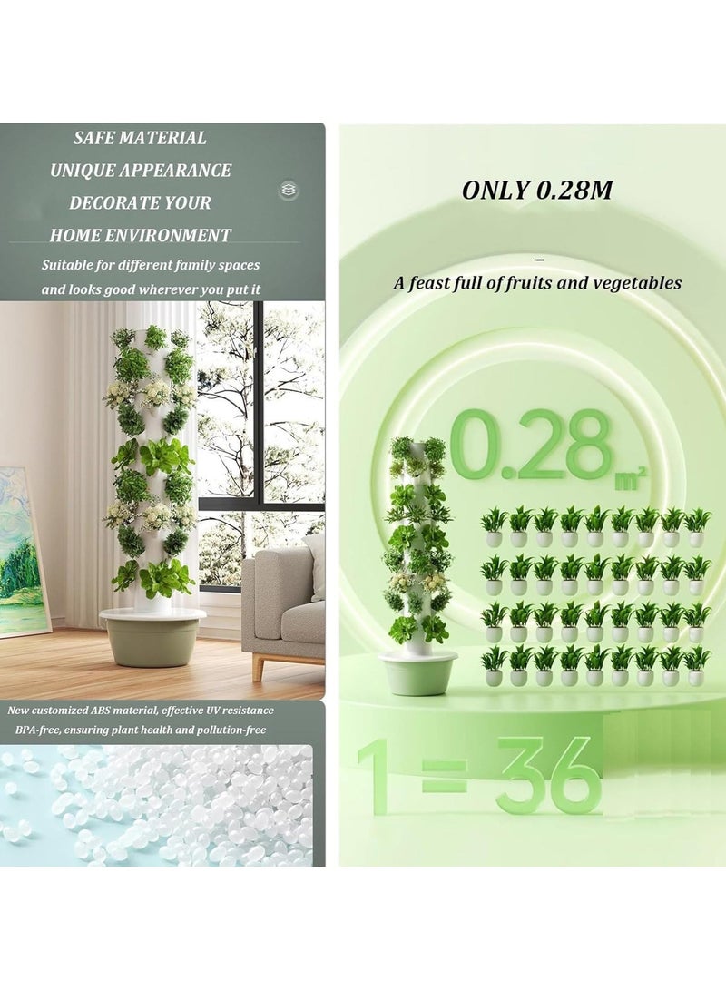 Generic EverBloom Smart Vertical Hydroponic Indoor Garden Tower with LED Grow Lights & Automatic Watering System For Faster and Healthy Growth  - Image 5