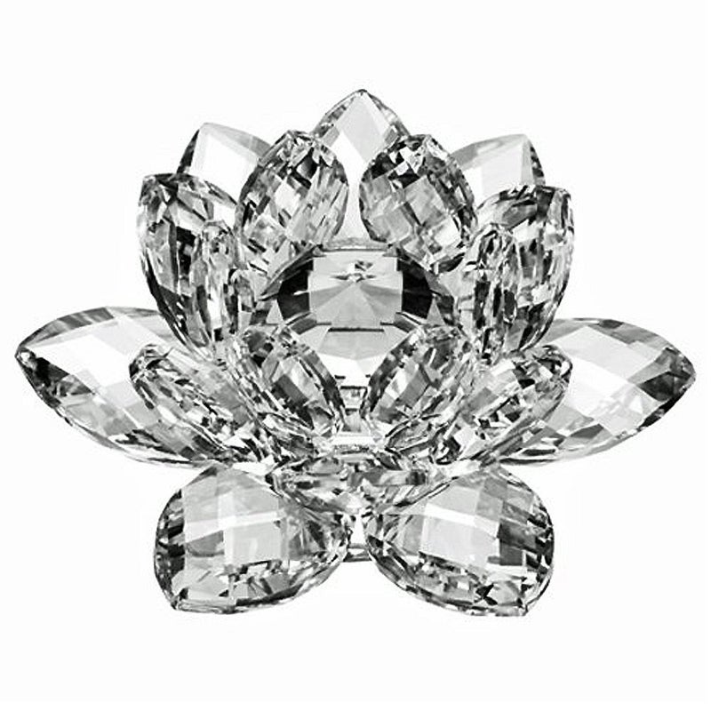 Amlong Crystal Amlong Crystal 4 inch Clear Crystal Lotus Flower with Gift Box 