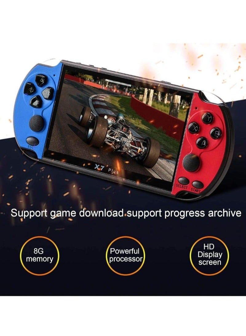 X7 Plus 8GB RAM 5.1-inch Build-in 7000+ Games Connect with TV Wireless Handheld Retro Double Rocker Video Game Console - Image 3