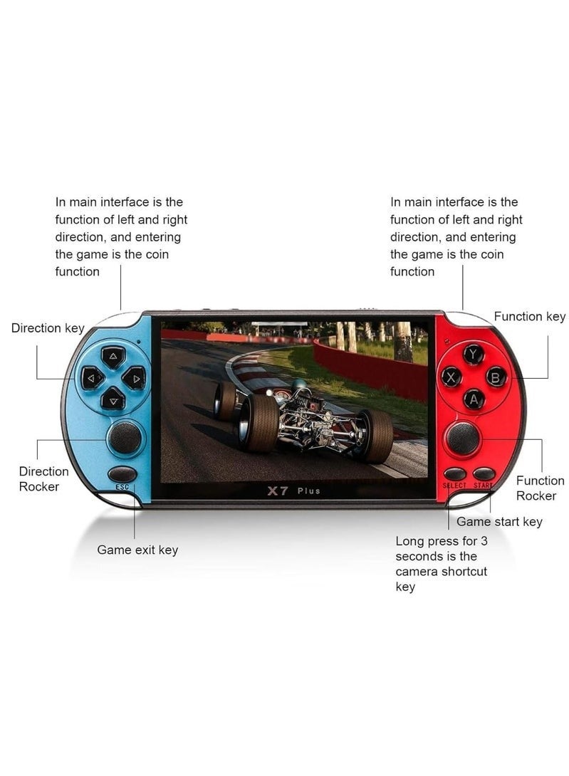 X7 Plus 8GB RAM 5.1-inch Build-in 7000+ Games Connect with TV Wireless Handheld Retro Double Rocker Video Game Console - Image 5