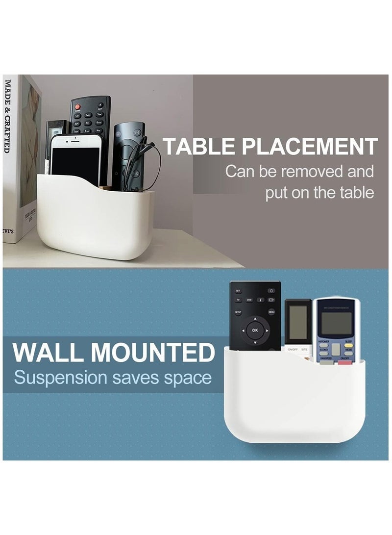 Wall Mount Remote Control Holder, Phone Charging Storage Box with Slot, TV Remote Organizer Storage Rack for Office, Home, Bedroom - Image 3