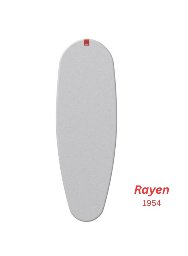 Rayen Small Ironing Board (Easy Assembly System) | Two Layers: Foam and 100% Cotton Fabric | Cover with Aluminum Coating, Basic Range, Light Gray, 115×38 cm - Image 1