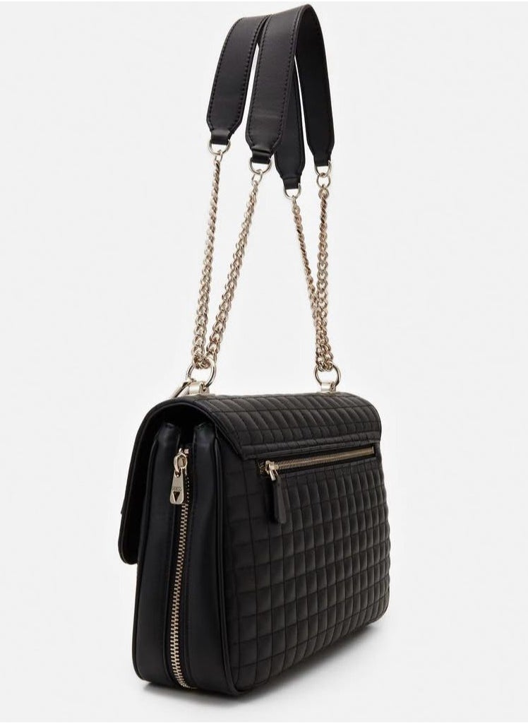 GUESS Guess Black Quilted Shoulder Bag For Women  - Image 3