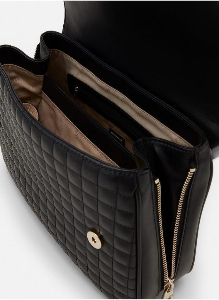 GUESS Guess Black Quilted Shoulder Bag For Women  - Image 4