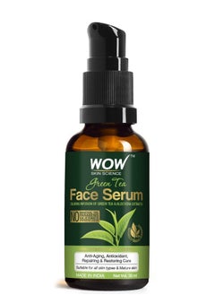 WOW Skin Science WOW Skin Science Green Tea Face Serum | Aloe Vera Extract with Pro Vitamin B5 & Vitamin E | Anti Aging, Skin Repair | Blemishes, Fine Lines, Smooth Skin | No Parabens | 30 ml  - Image 2