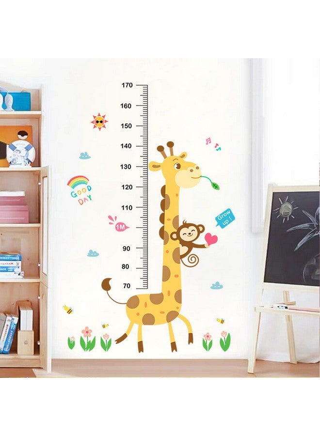 thovorrnl Baby Height Growth Chart Wall Sticker, Kids Measure Growth Wall Decals, Removable Wall Ruler for Boys Girls Baby Nursery Children Bedroom Living Room Wall Decor (Giraffe Monkey) - Image 4