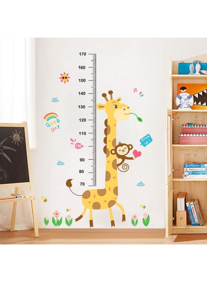 thovorrnl Baby Height Growth Chart Wall Sticker, Kids Measure Growth Wall Decals, Removable Wall Ruler for Boys Girls Baby Nursery Children Bedroom Living Room Wall Decor (Giraffe Monkey) - Image 5
