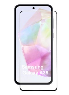 Samsung Galaxy A35 Screen Protector - Edge to Edge Tempered Glass Screen Protector Black, High Transparency, Delicate Touch, Anti-Explosion, Smooth Arc Edges, Easy Installation