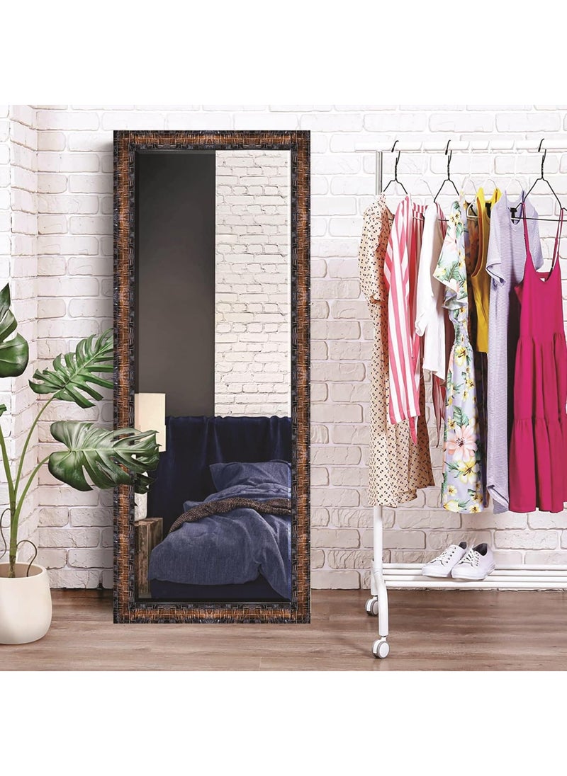 Creative Arts n Frames Creative Arts n Frames Long Fiber Rectangular Wall Hanging Wall Mount Mirror 15 x 40 inches Home Decor Items 15x40 Multi Texture 