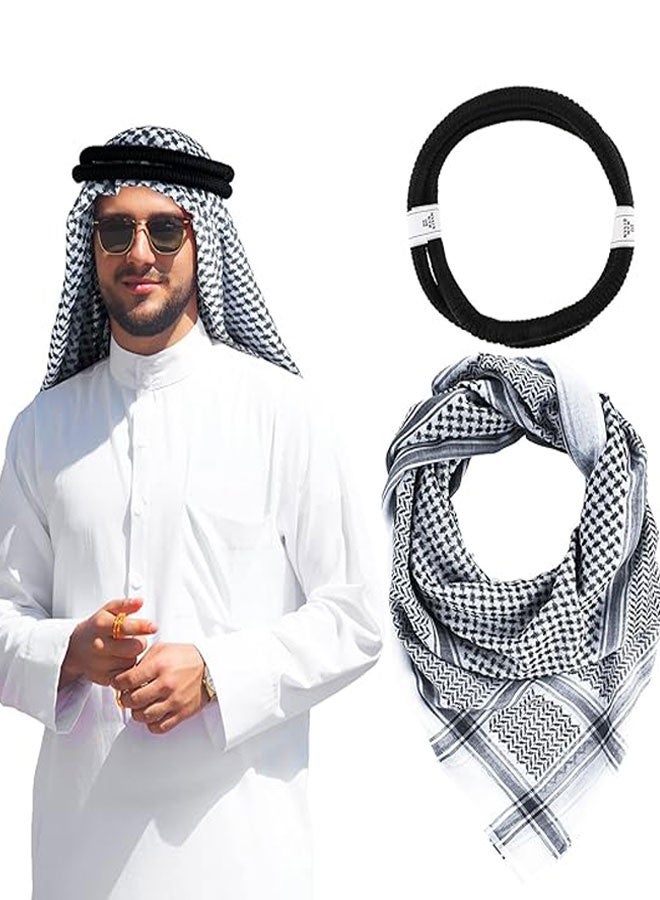 وهاواي Wrap Scarf Arabic Turban Tactical Desert Neck Headwear Wrap for Men Women, Arab Scarf 140X140cm - Image 1