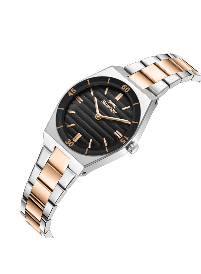 سلازنجر ساعة يد نسائية معدنية بعقارب - Image 2