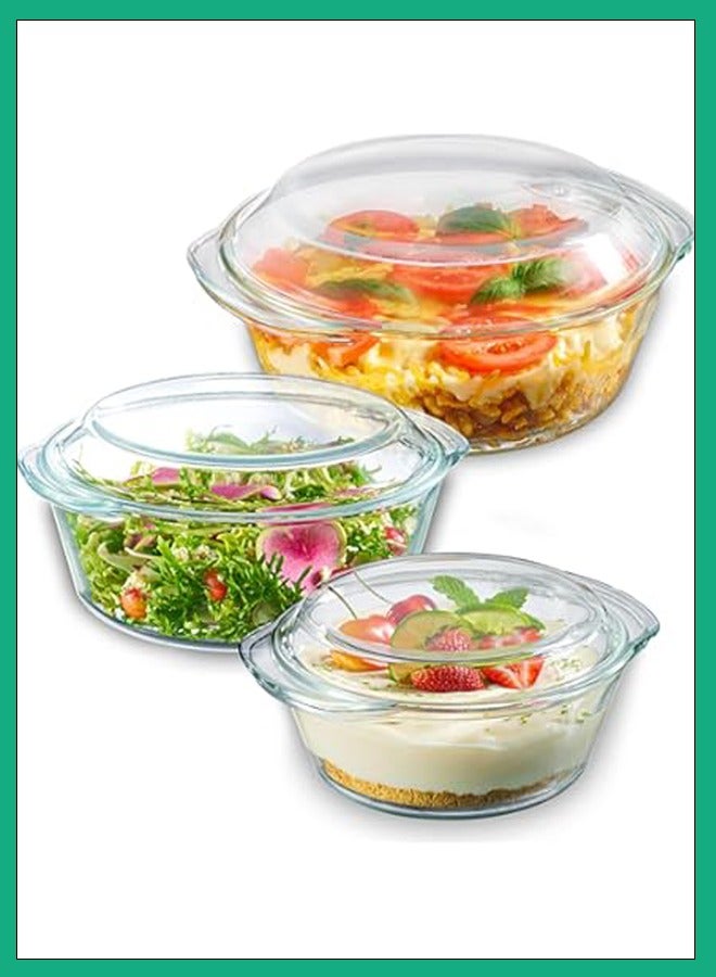 Omega “Omega Houseware 1L Opal Glass Casserole Dish with Lid – Heat Resistant Glass” - Image 1