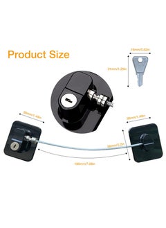 Excefore Window Door Lock Cable Restrictor with Keys, Baby Child Safety Locks, Anti-Theft Security Lock, Protection Lock Buckle Cable Catch Wire for Home Safety  - Image 3