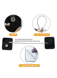 Excefore Window Door Lock Cable Restrictor with Keys, Baby Child Safety Locks, Anti-Theft Security Lock, Protection Lock Buckle Cable Catch Wire for Home Safety  - Image 2