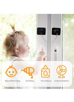 Excefore Window Door Lock Cable Restrictor with Keys, Baby Child Safety Locks, Anti-Theft Security Lock, Protection Lock Buckle Cable Catch Wire for Home Safety  - Image 4