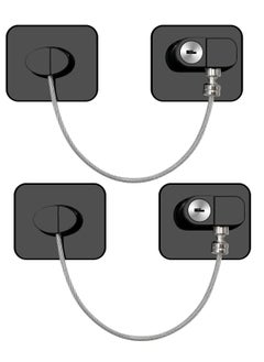 Excefore Window Door Lock Cable Restrictor with Keys, Baby Child Safety Locks, Anti-Theft Security Lock, Protection Lock Buckle Cable Catch Wire for Home Safety  - Image 1