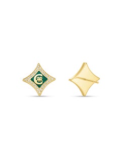 Cerruti 1881 Silvia Gold Plated with Diamond Shaped Malachite Motif Earrings for Women - pzsku/Z872589FA5E589E77B52AZ/45/_/1740046274/1048ff60-0070-4da9-a8b5-adbeceb11cfd