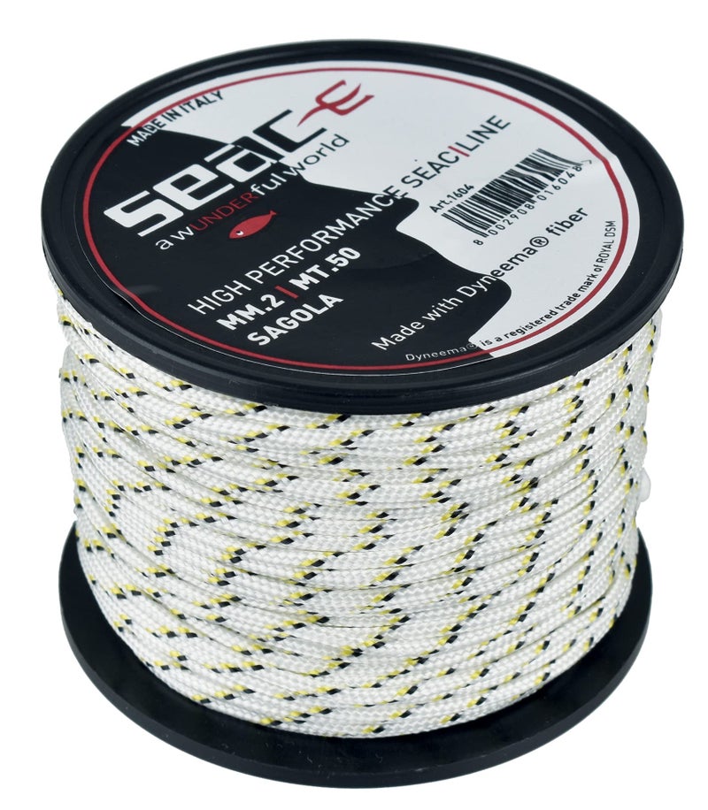 خط صيد السمك عالي الأداء من SEAC داينيم، بقطر 2 مم/50 م