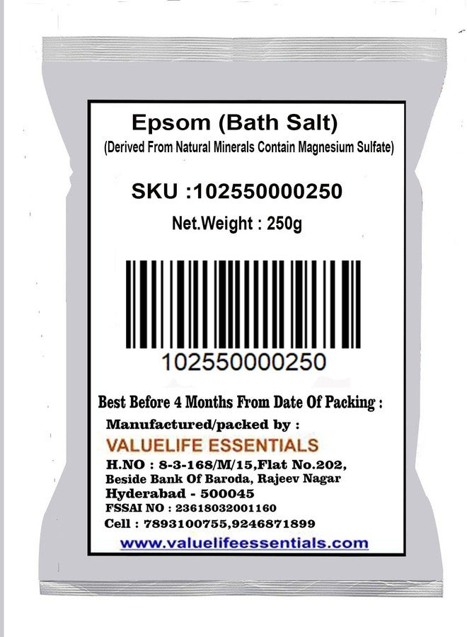 Value Life Essentials ملح إبسوم من فاليلايف (للاستحمام والزراعة) (متعدد الاستخدامات) 250 جرام - Image 2